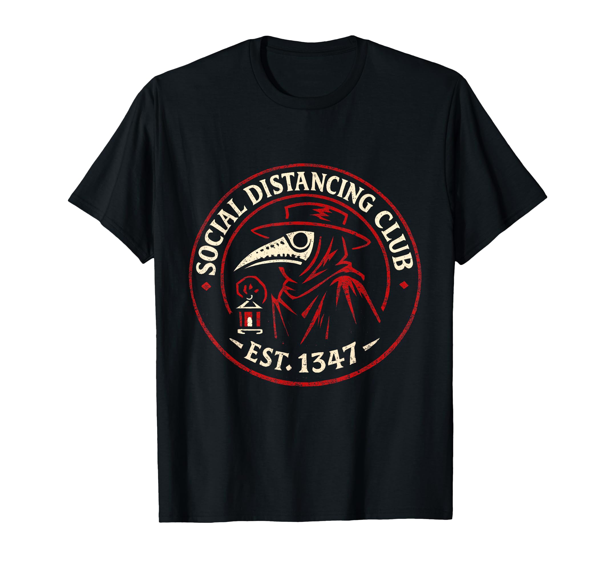 Social Distancing Club Est 1347 Plague T-Shirt - Custom Art Print Unisex - T-Shirt, Sweatshirt, Hoodie