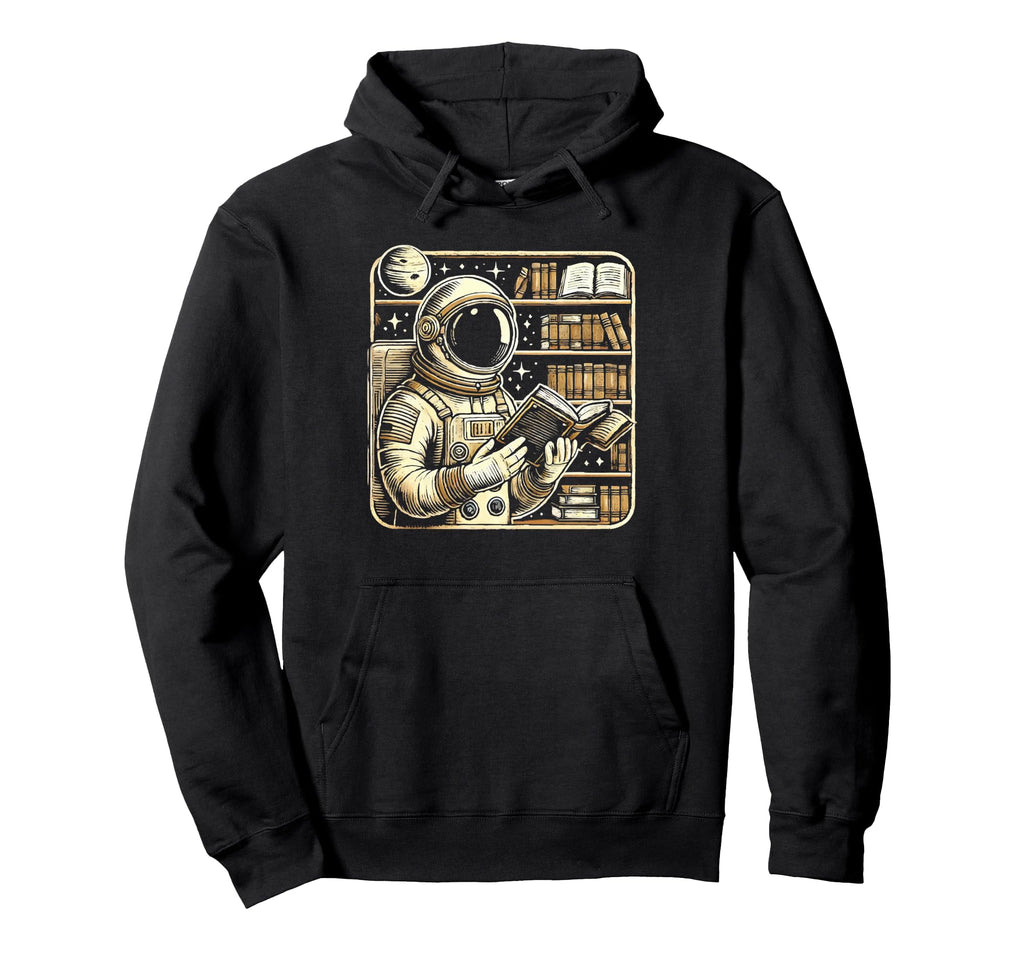Astronaut Librarian Library Book Hoodie - Custom Art Print for Adults - T-Shirt, Sweatshirt, Hoodie