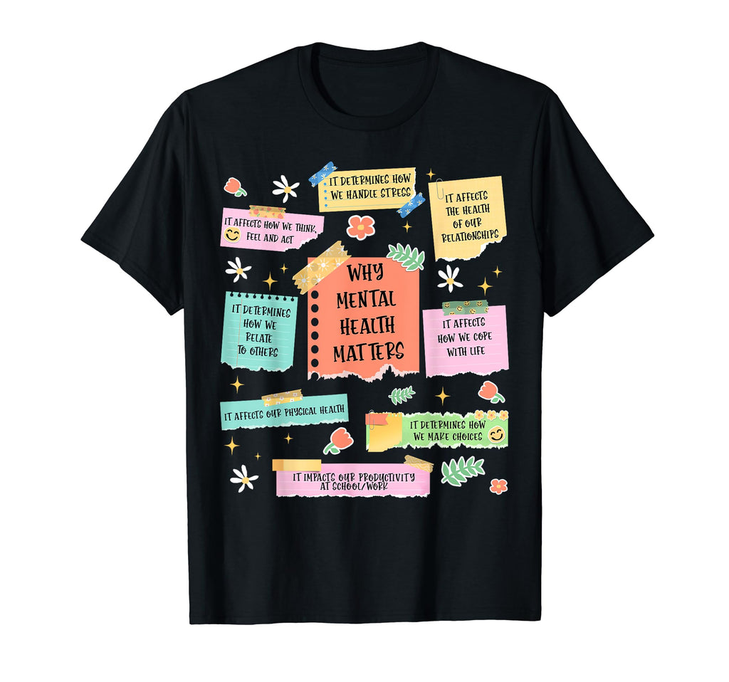 Groovy Mental Health Reminders Mental T-Shirt - Custom Art Print Unisex - T-Shirt, Sweatshirt, Hoodie