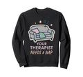 Therapist Burnout Counselor Mental Sweatshirt - Custom Art Print Men Women - T-Shirt, Sweatshirt, Hoodie