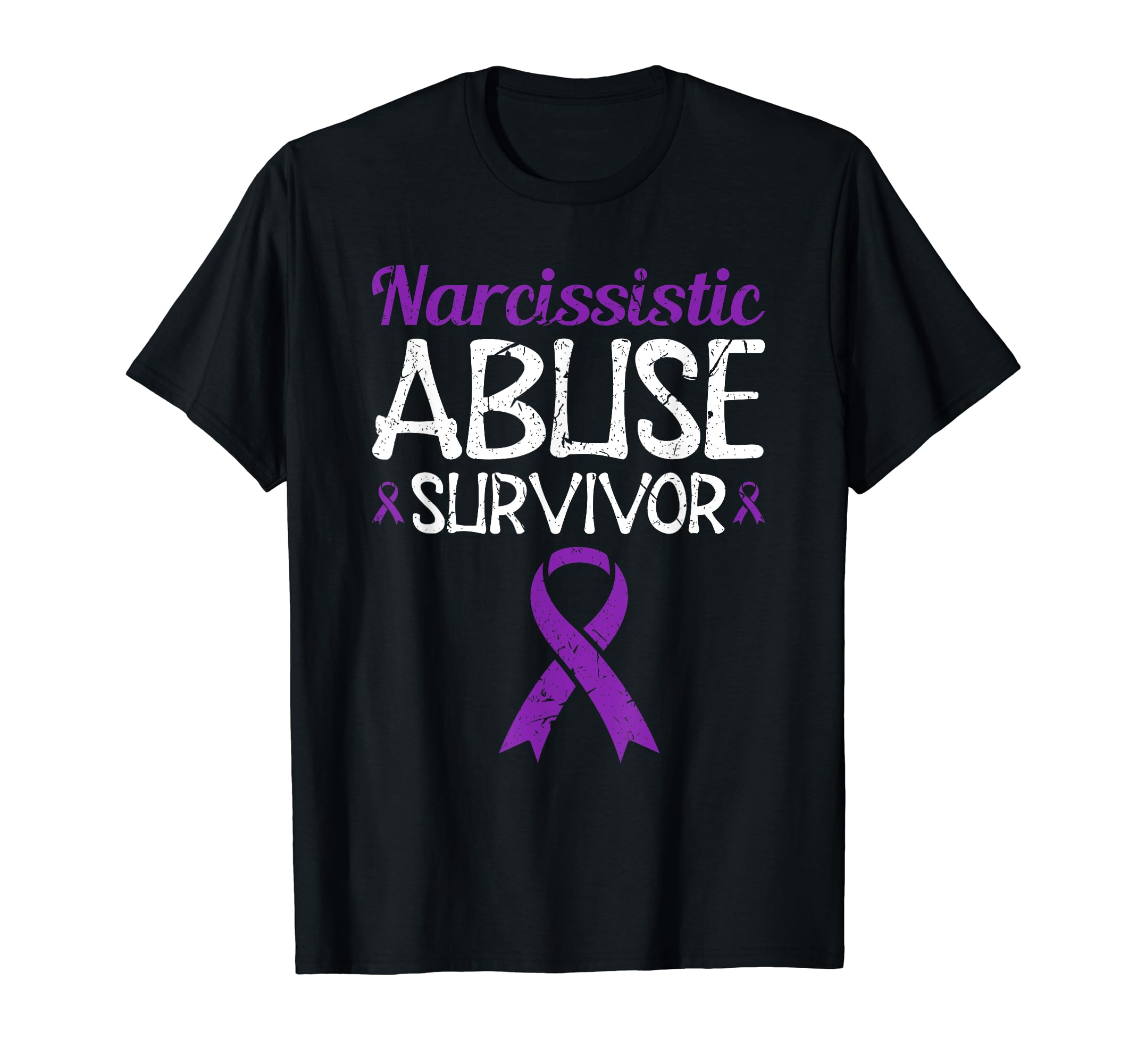Narcissistic Abuse Survivor Ribbon T-Shirt - Minimalist Print for Adults - T-Shirt, Sweatshirt, Hoodie
