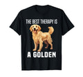Best Therapy Is Golden Retriever Dog T-Shirt - Custom Art Print for Adults - T-Shirt, Sweatshirt, Hoodie