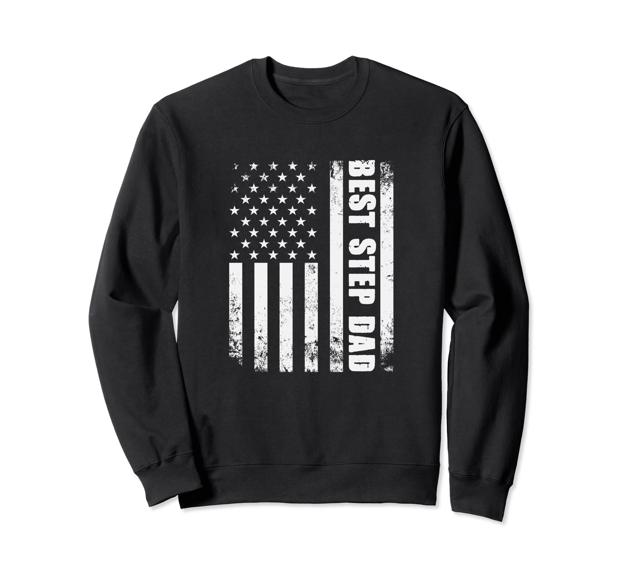 Best Step Dad American Flag Usa Sweatshirt - Custom Art Print for Adults - T-Shirt, Sweatshirt, Hoodie