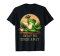 Sweat Stress Away Fitness Sculpting T-Shirt - Unique Graphic for Adults - T-Shirt, Sweatshirt, Hoodie
