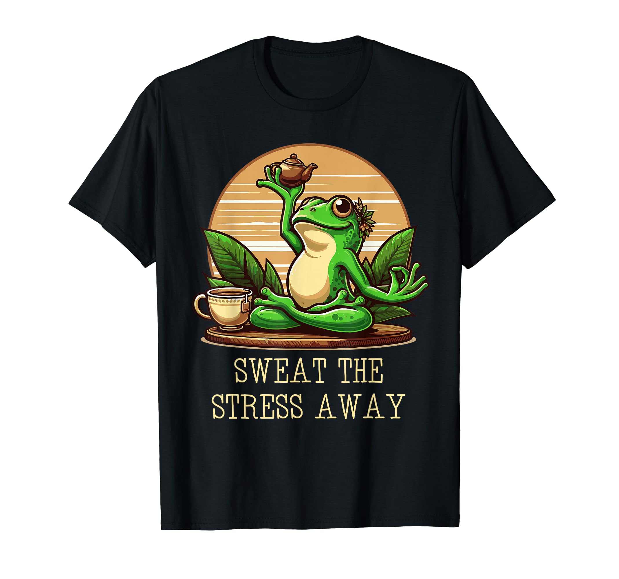 Sweat Stress Away Fitness Sculpting T-Shirt - Unique Graphic for Adults - T-Shirt, Sweatshirt, Hoodie