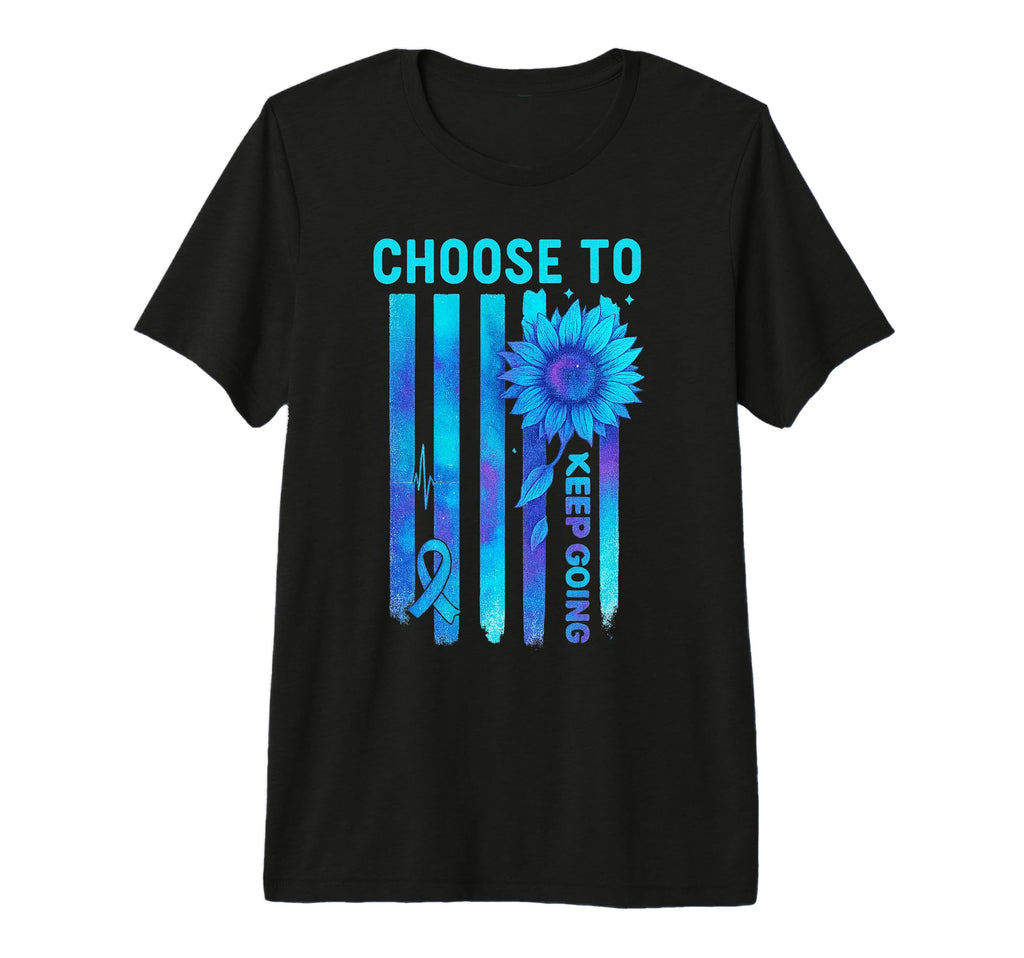 Choose To Keep Going Us Flag Suicide T-Shirt - Minimalist Print Men Women - T-Shirt, Sweatshirt, Hoodie