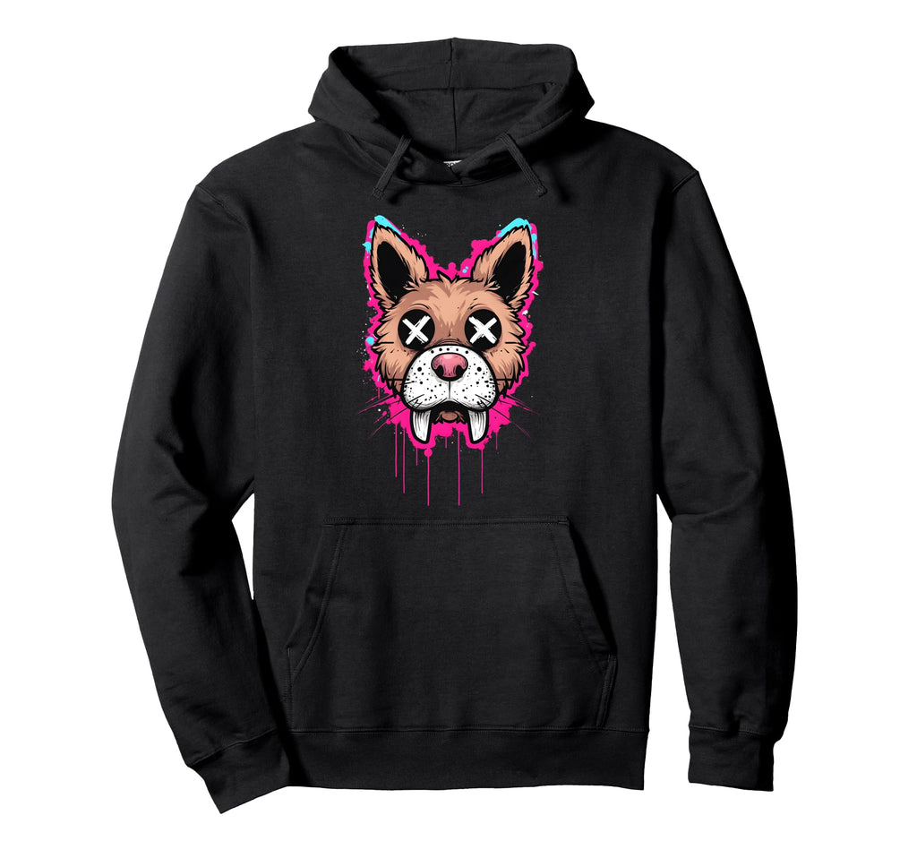 Scary Horror Dog Hoodie - Fun Novelty Design Men Women - T-Shirt, Sweatshirt, Hoodie