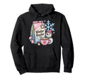 Winter Reader Tea And Snowman Book Lover Hoodie - Minimalist Print Unisex - T-Shirt, Sweatshirt, Hoodie