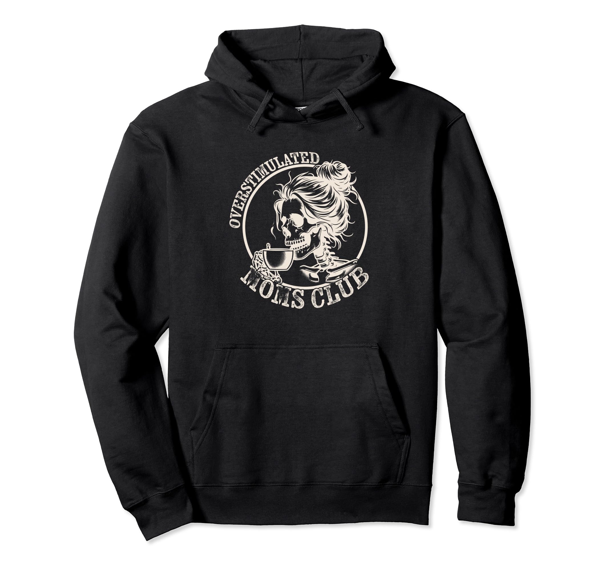 Funny Mothers Day Overstimulated Moms Hoodie - Minimalist Print for Adults - T-Shirt, Sweatshirt, Hoodie