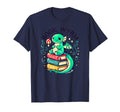 Kawaii Dragon Books Book Worm T-Shirt - Graphic Print Unisex - T-Shirt, Sweatshirt, Hoodie