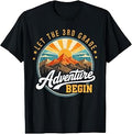 Let the 3rd Grade Adventure Begin Back to School Teacher Kid T-Shirt Unisex T-shirt, Sweatshirt, Hoodie, Long Sleeve Tee - T-Shirt, Sweatshirt, Hoodie