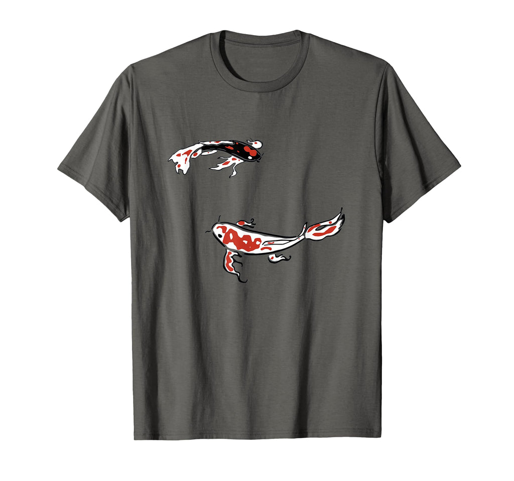 Koi Carp Zen Minimal Art Painting T-Shirt - Casual Everyday Wear Unisex - T-Shirt, Sweatshirt, Hoodie