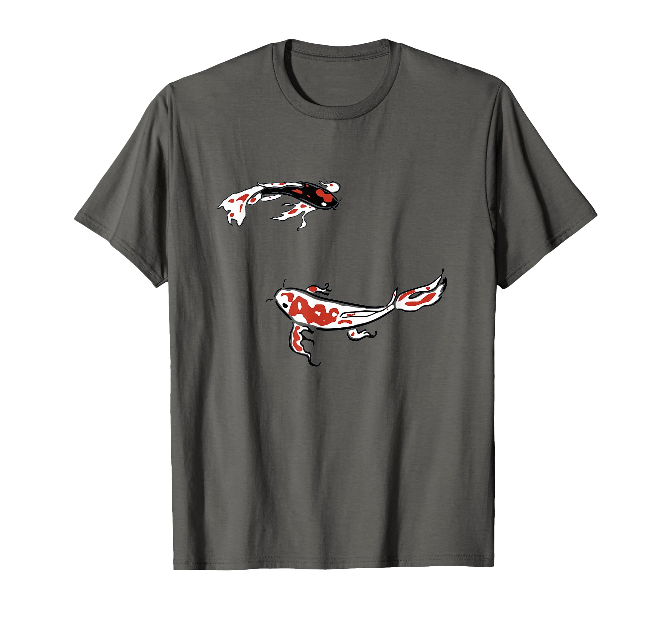 Koi Carp Zen Minimal Art Painting T-Shirt - Casual Everyday Wear Unisex - T-Shirt, Sweatshirt, Hoodie