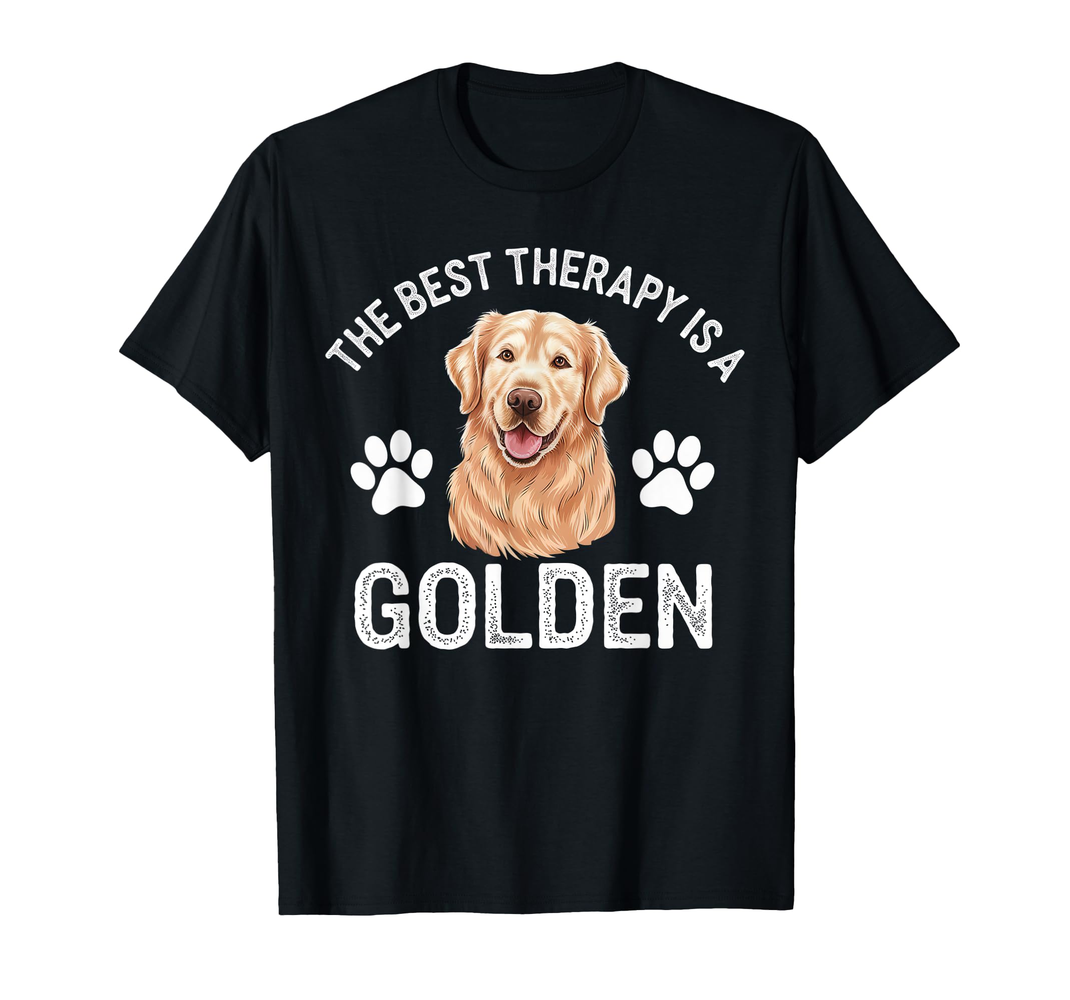 Best Therapy Is Golden Dog Lover T-Shirt - Fun Novelty Design for Adults - T-Shirt, Sweatshirt, Hoodie