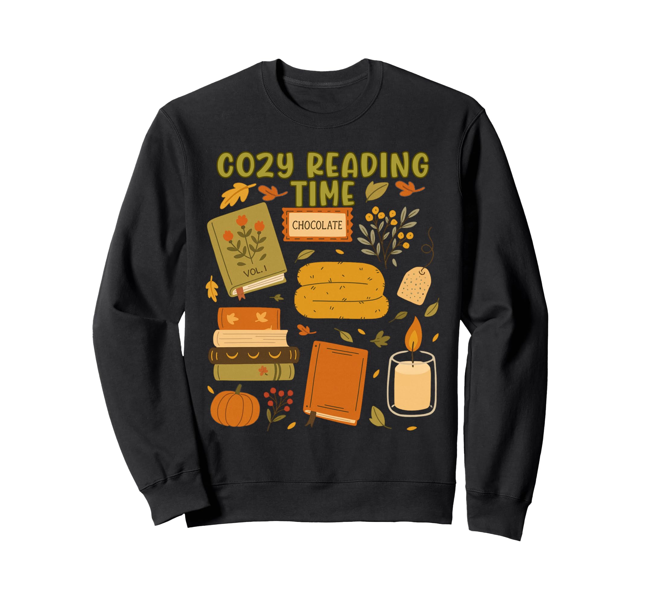Cozy Reading Time Book Lover Hygge Sweatshirt - Novelty Apparel Men Women - T-Shirt, Sweatshirt, Hoodie