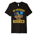Dragon Reading My Weekend Is All T-Shirt - Custom Art Print for Adults - T-Shirt, Sweatshirt, Hoodie