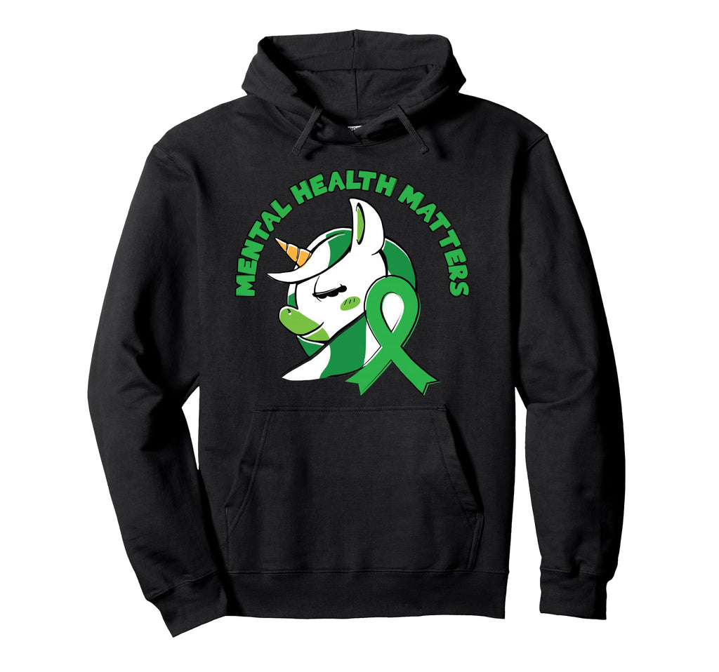 Mental Health Awareness Ribbon Hoodie - Casual Everyday Wear for Adults - T-Shirt, Sweatshirt, Hoodie
