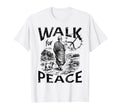 Walk Peace Monk And Pug Dog T-Shirt - Aesthetic Graphic for Adults - T-Shirt, Sweatshirt, Hoodie