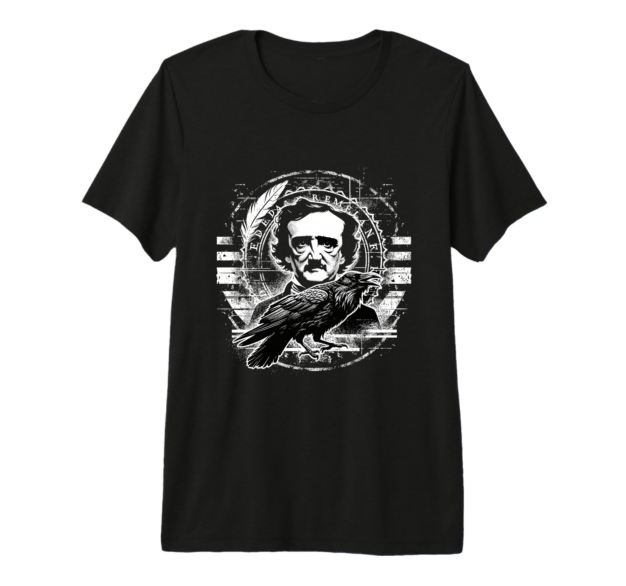Edgar Allan Poe Raven Gothic T-Shirt - Novelty Apparel for Adults - T-Shirt, Sweatshirt, Hoodie