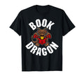 Book Dragon Reading Book Funny Dragon T-Shirt - Unique Graphic for Adults - T-Shirt, Sweatshirt, Hoodie