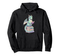 Pastel Dragon Reading Books Bookworm Hoodie - Trendy Graphic Unisex - T-Shirt, Sweatshirt, Hoodie