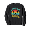 Antisocial Butterfly Funny Sunset Sweatshirt - Streetwear Style Men Women - T-Shirt, Sweatshirt, Hoodie