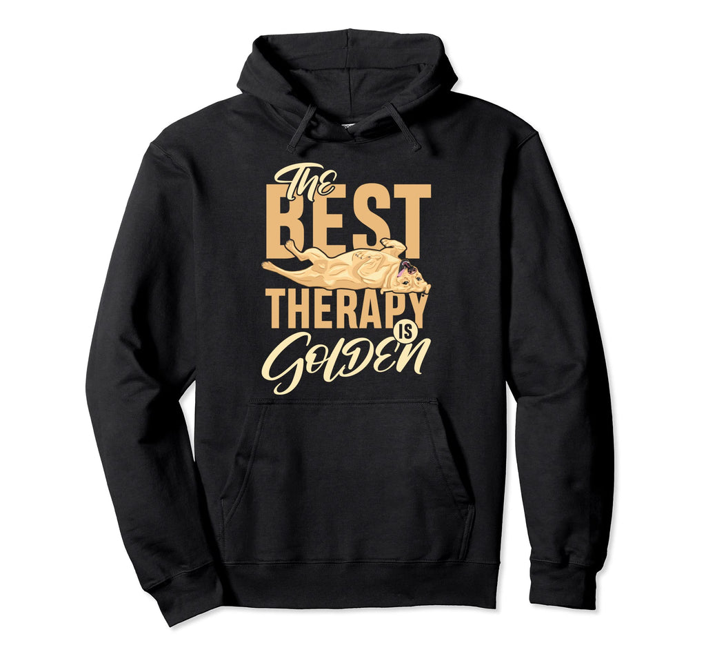 Best Therapy Is Golden Hoodie - Custom Art Print for Adults - T-Shirt, Sweatshirt, Hoodie