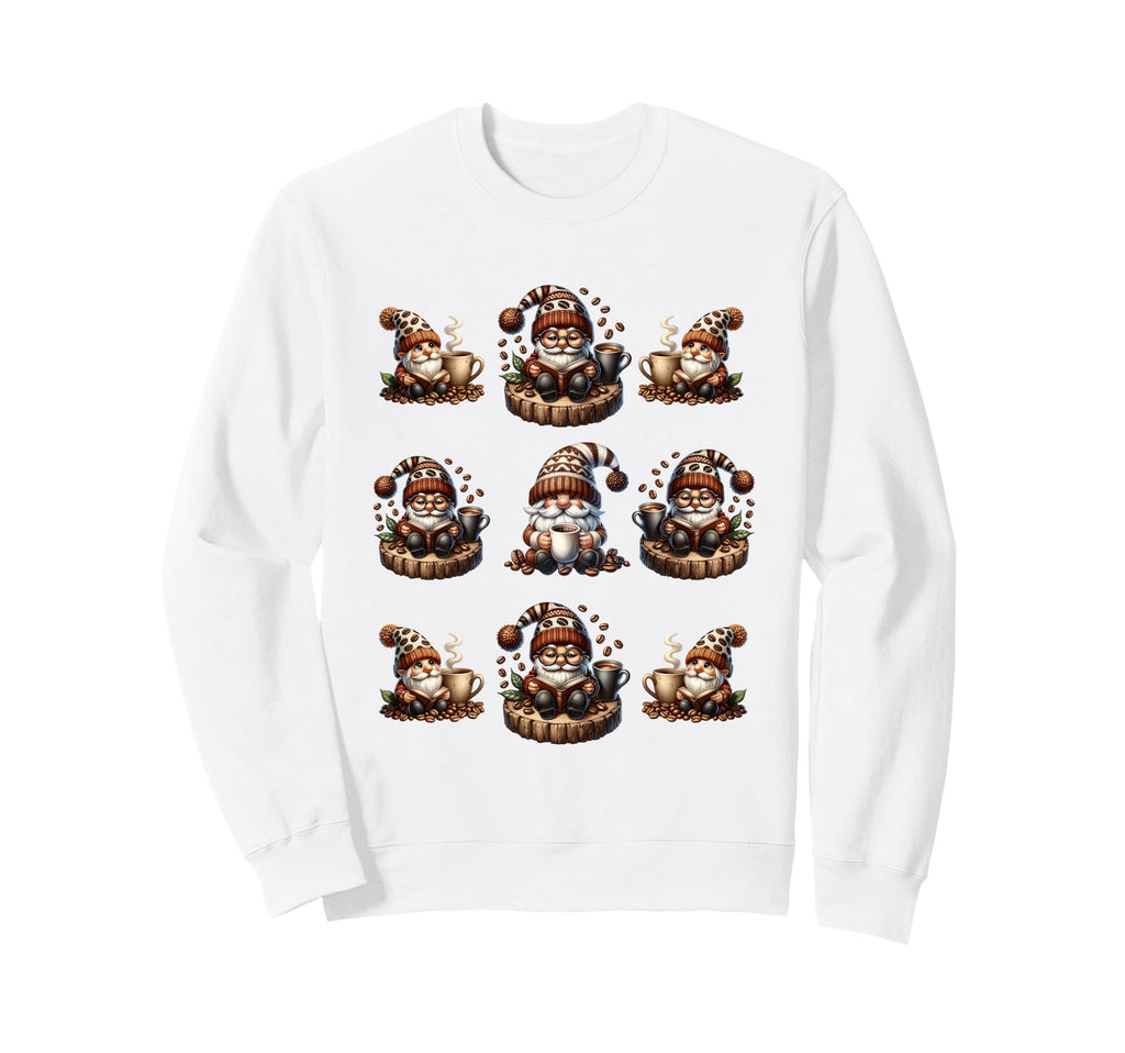Teacher Coffee Funny Gnomes Coffee Sweatshirt - Unique Graphic Men Women - T-Shirt, Sweatshirt, Hoodie