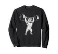 English Bulldog Weightlifting Gym Sweatshirt - Custom Art Print Unisex - T-Shirt, Sweatshirt, Hoodie