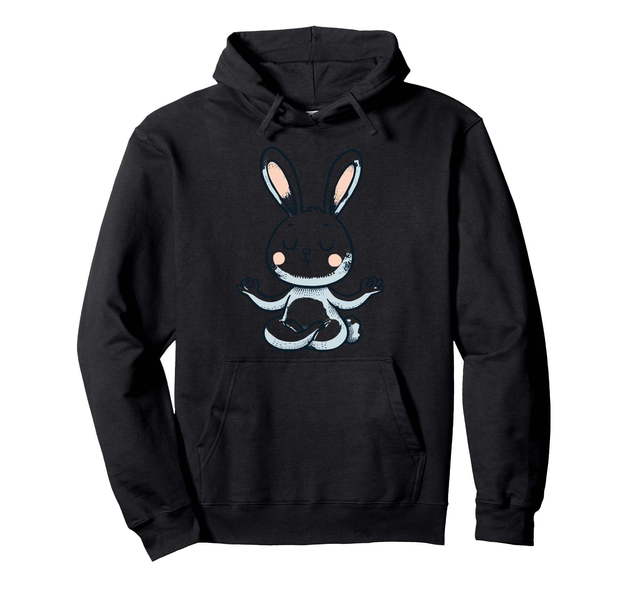 Meditation Rabbit Yoga Pose Relaxing Hoodie - Streetwear Style Unisex - T-Shirt, Sweatshirt, Hoodie