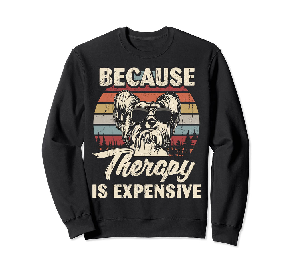 Chinese Crested Dog Therapy Is Sweatshirt - Minimalist Print Men Women - T-Shirt, Sweatshirt, Hoodie