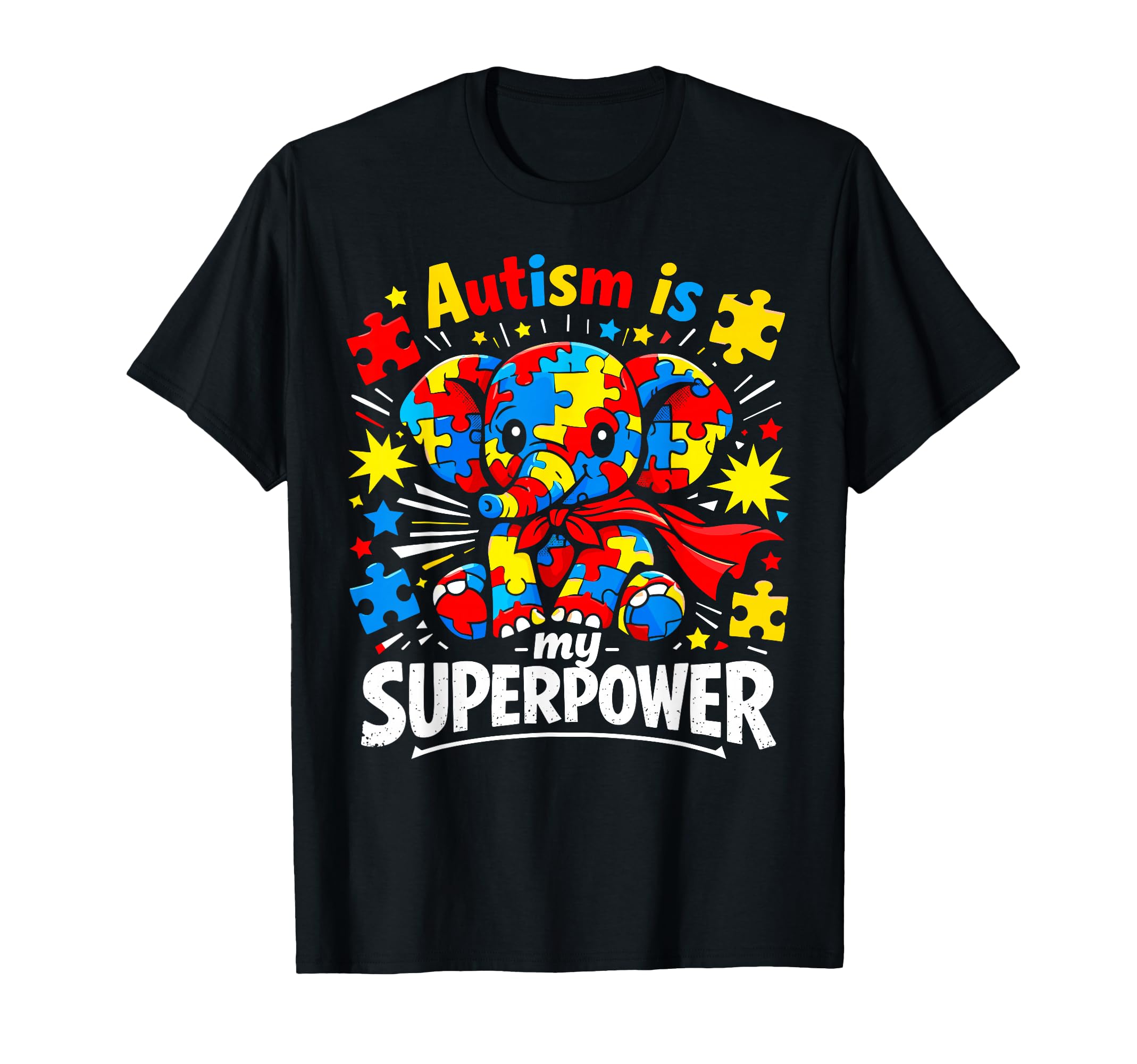 Autism Is My Superpower Neurodiversity T-Shirt - Trendy Graphic Unisex - T-Shirt, Sweatshirt, Hoodie