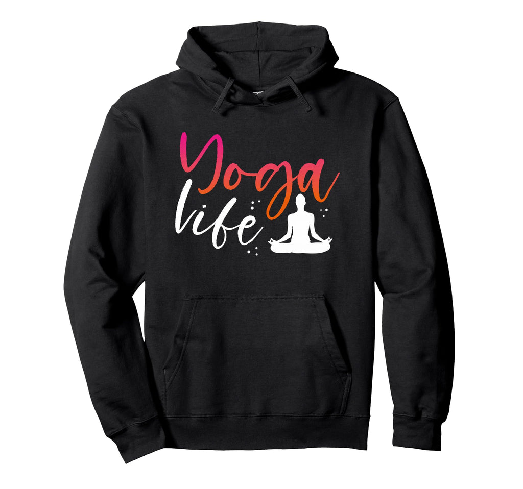 Yoga Life Meditating Lotus Namaste Hoodie - Minimalist Print Unisex - T-Shirt, Sweatshirt, Hoodie