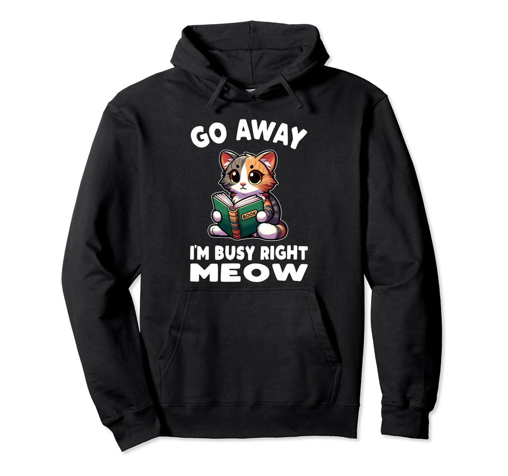 Reading Book Cat Library Reading Hoodie - Casual Everyday Wear Unisex - T-Shirt, Sweatshirt, Hoodie