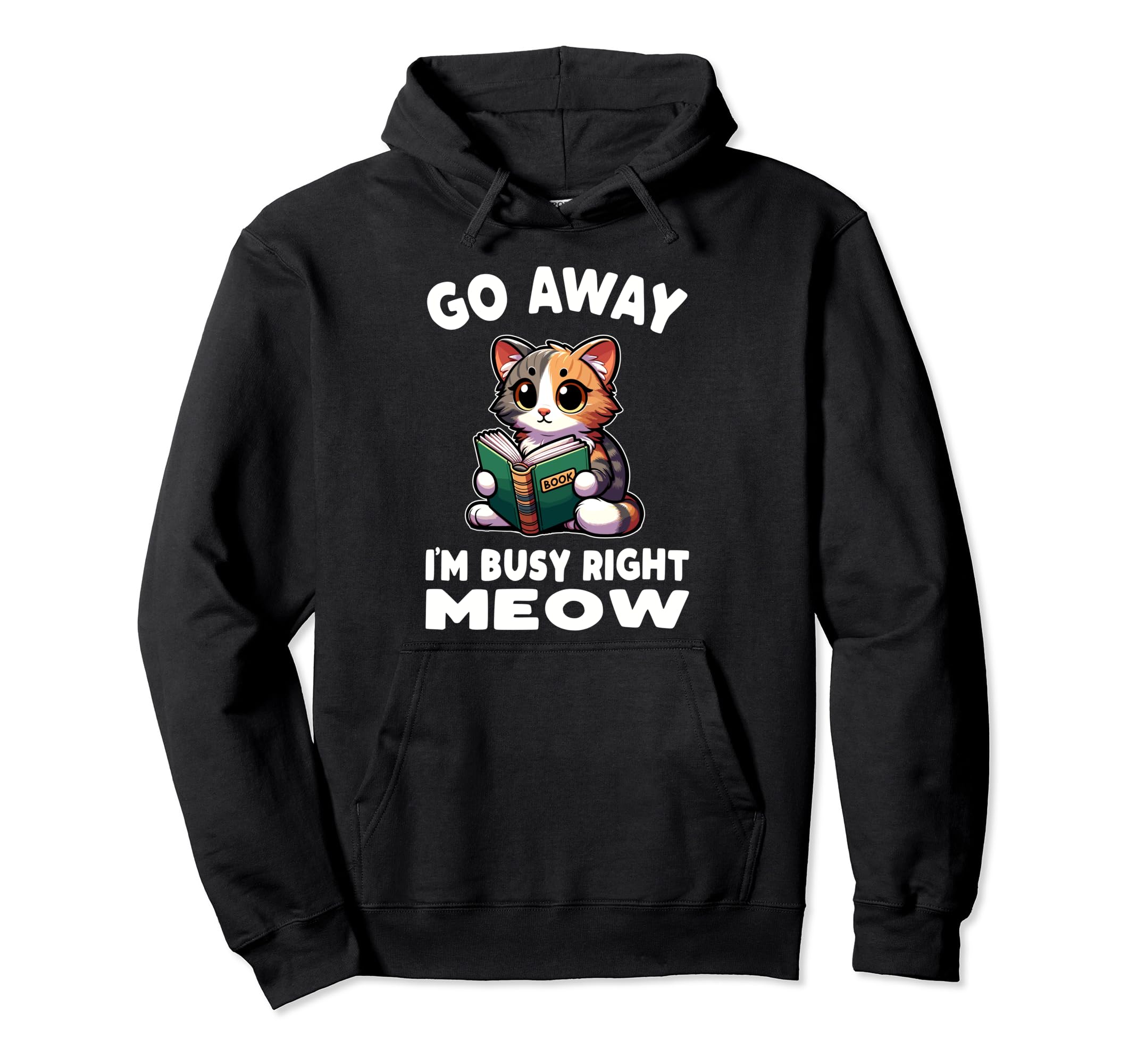 Reading Book Cat Library Reading Hoodie - Casual Everyday Wear Unisex - T-Shirt, Sweatshirt, Hoodie