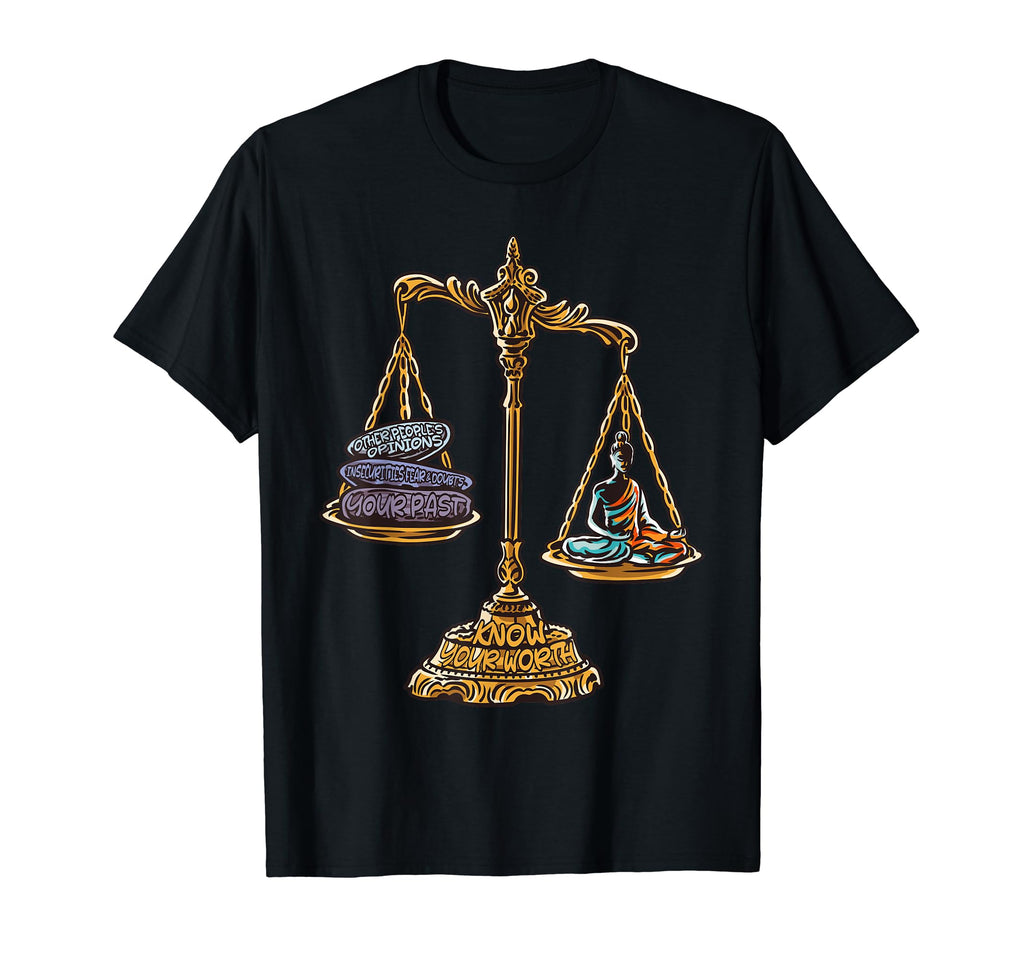 Mindfulness Meditation Knows Worth T-Shirt - Trendy Graphic Men Women - T-Shirt, Sweatshirt, Hoodie