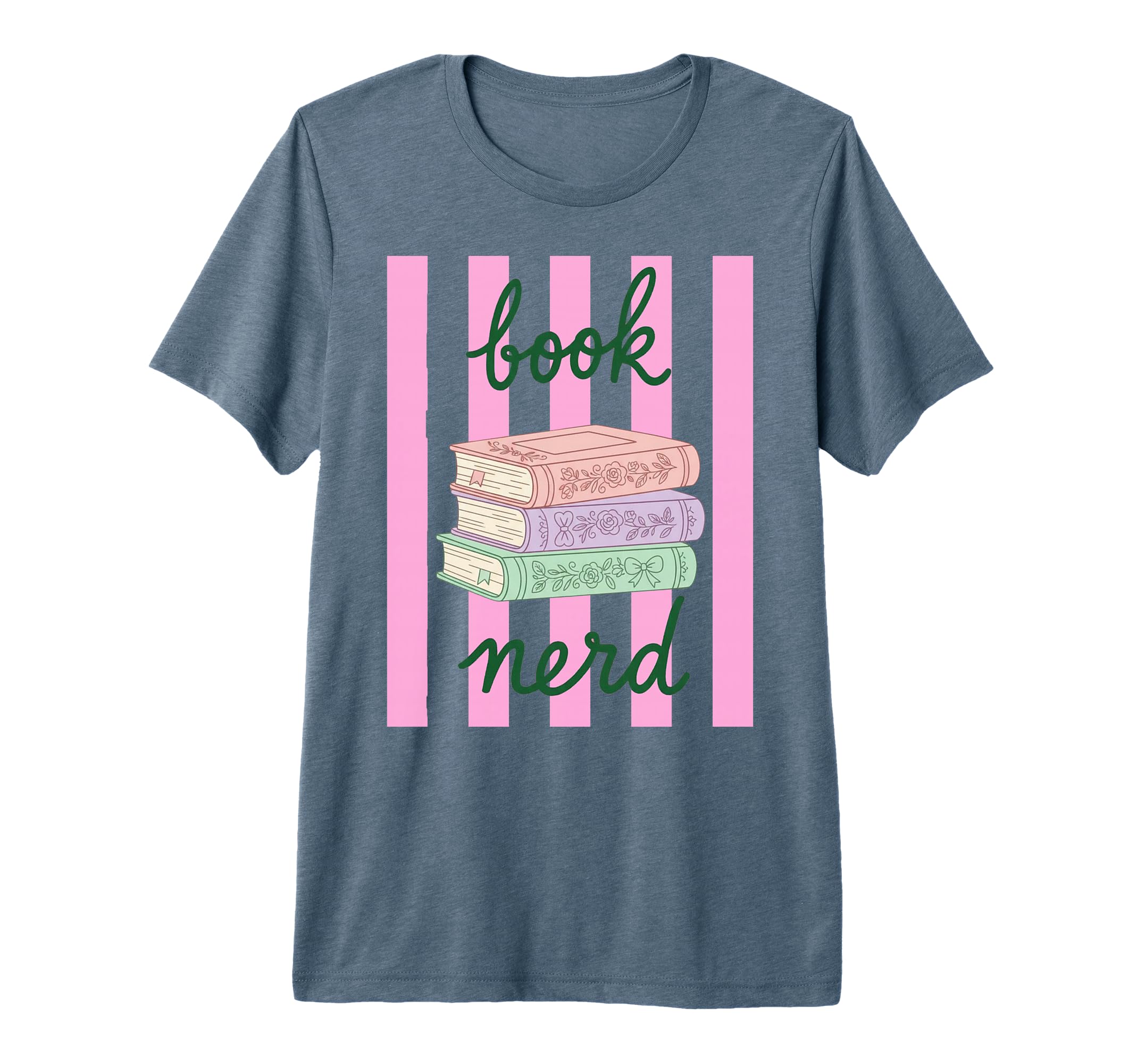 Book Nerd Striped Coquette Bow Bookish T-Shirt - Trendy Graphic Men Women - T-Shirt, Sweatshirt, Hoodie
