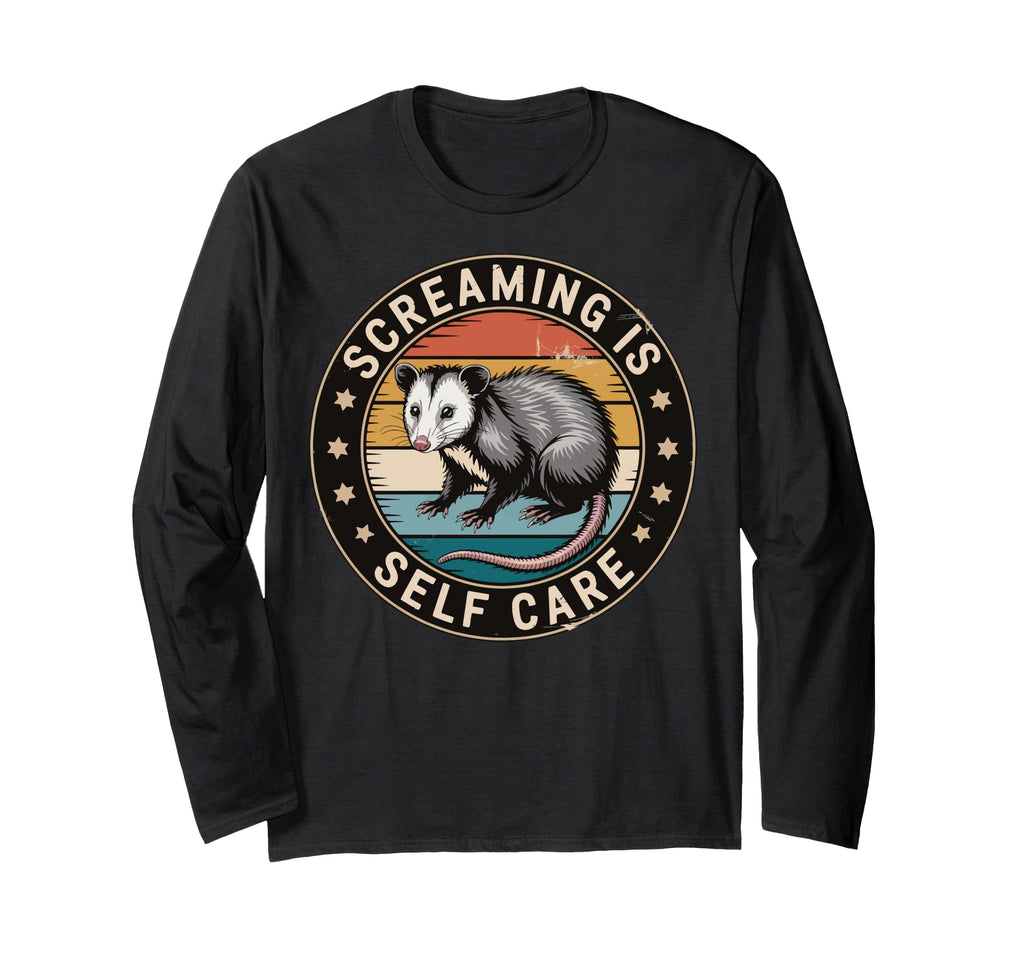 Opossum Therapeutic Screaming Stress Sweatshirt - Aesthetic Graphic Unisex - T-Shirt, Sweatshirt, Hoodie