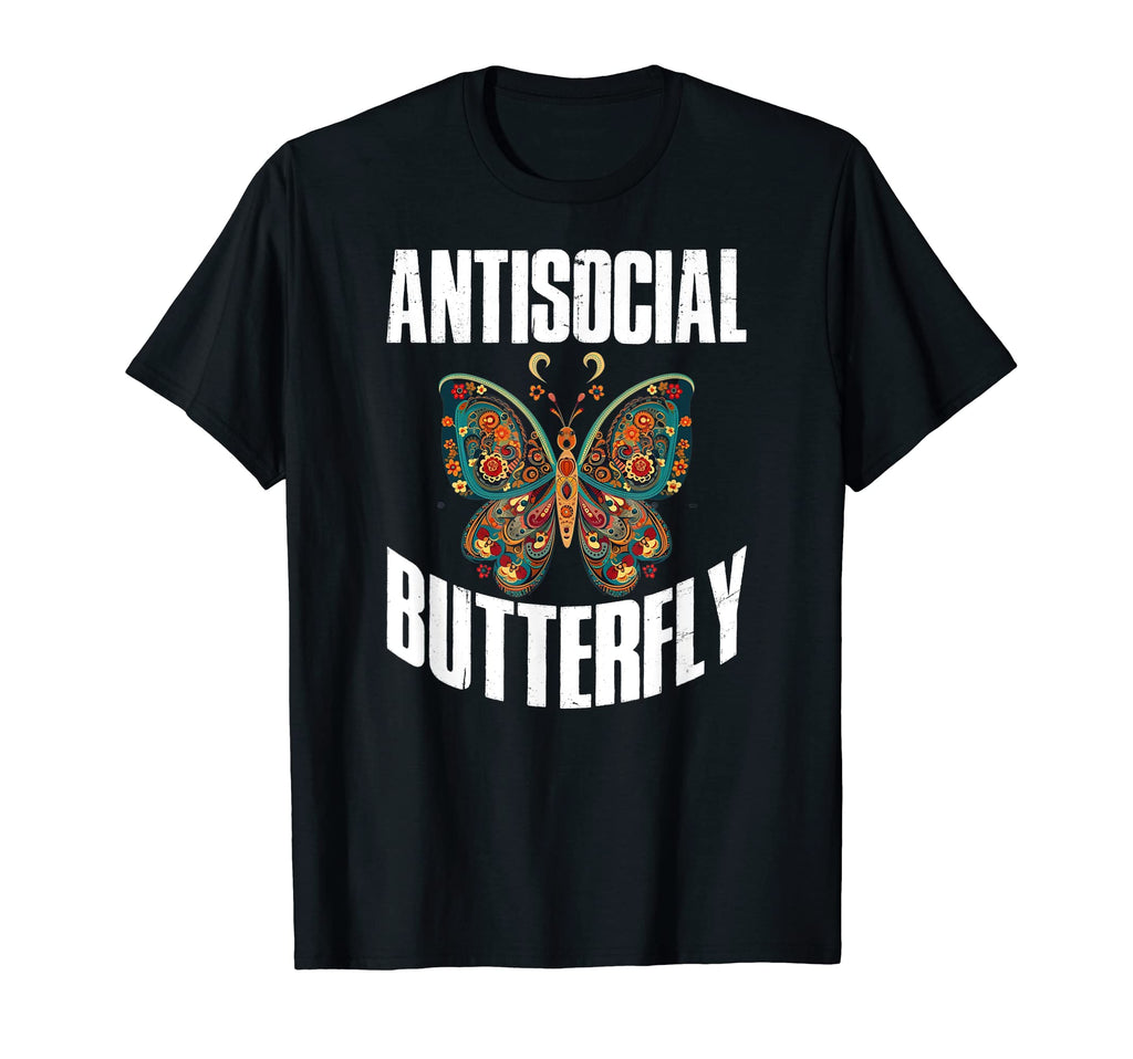 Antisocial Butterfly T-Shirt - Aesthetic Graphic Unisex - T-Shirt, Sweatshirt, Hoodie