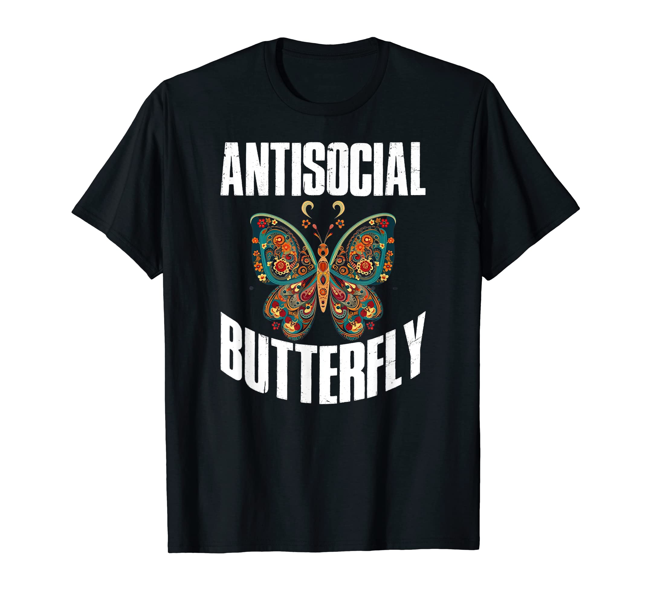 Antisocial Butterfly T-Shirt - Aesthetic Graphic Unisex - T-Shirt, Sweatshirt, Hoodie
