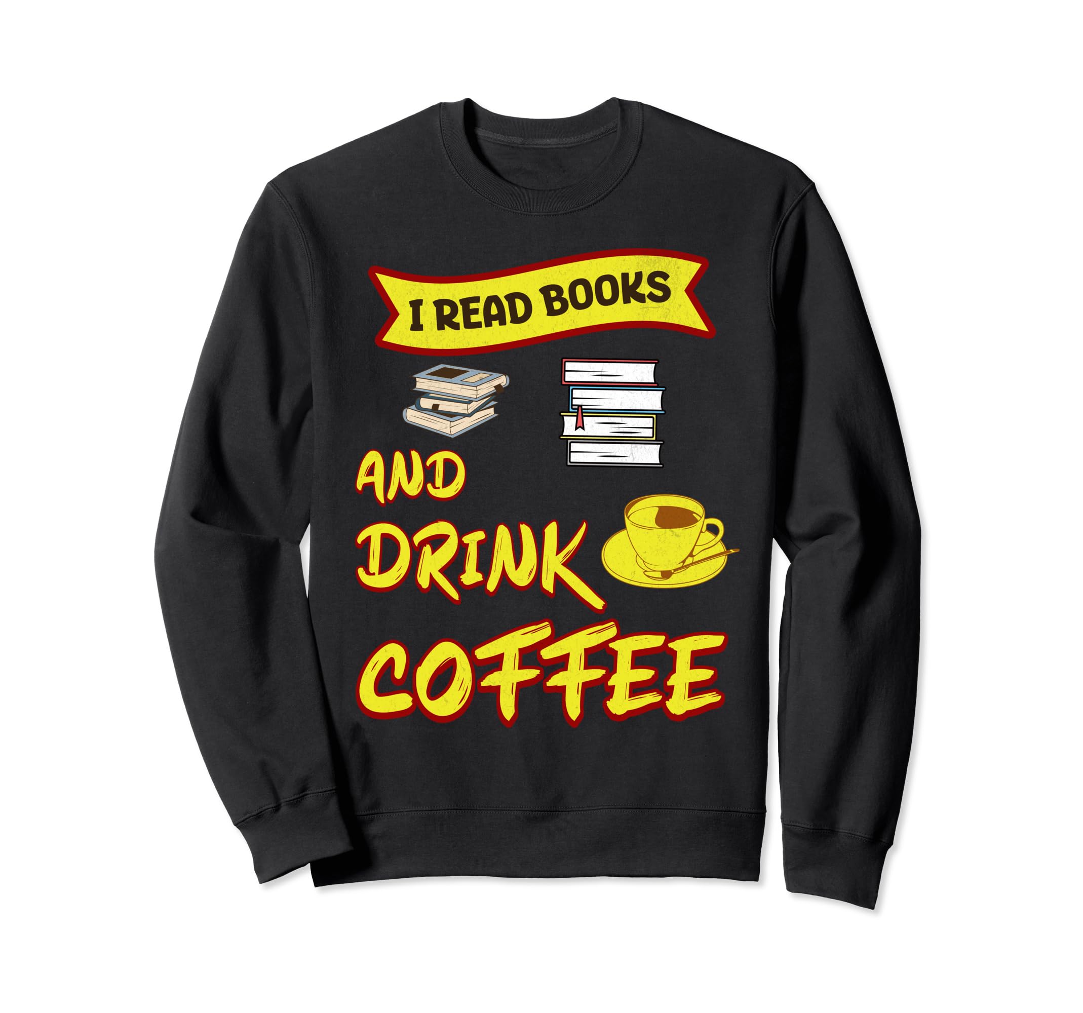 Books Brew Enthusiast Coffee And Sweatshirt - Novelty Apparel for Adults - T-Shirt, Sweatshirt, Hoodie