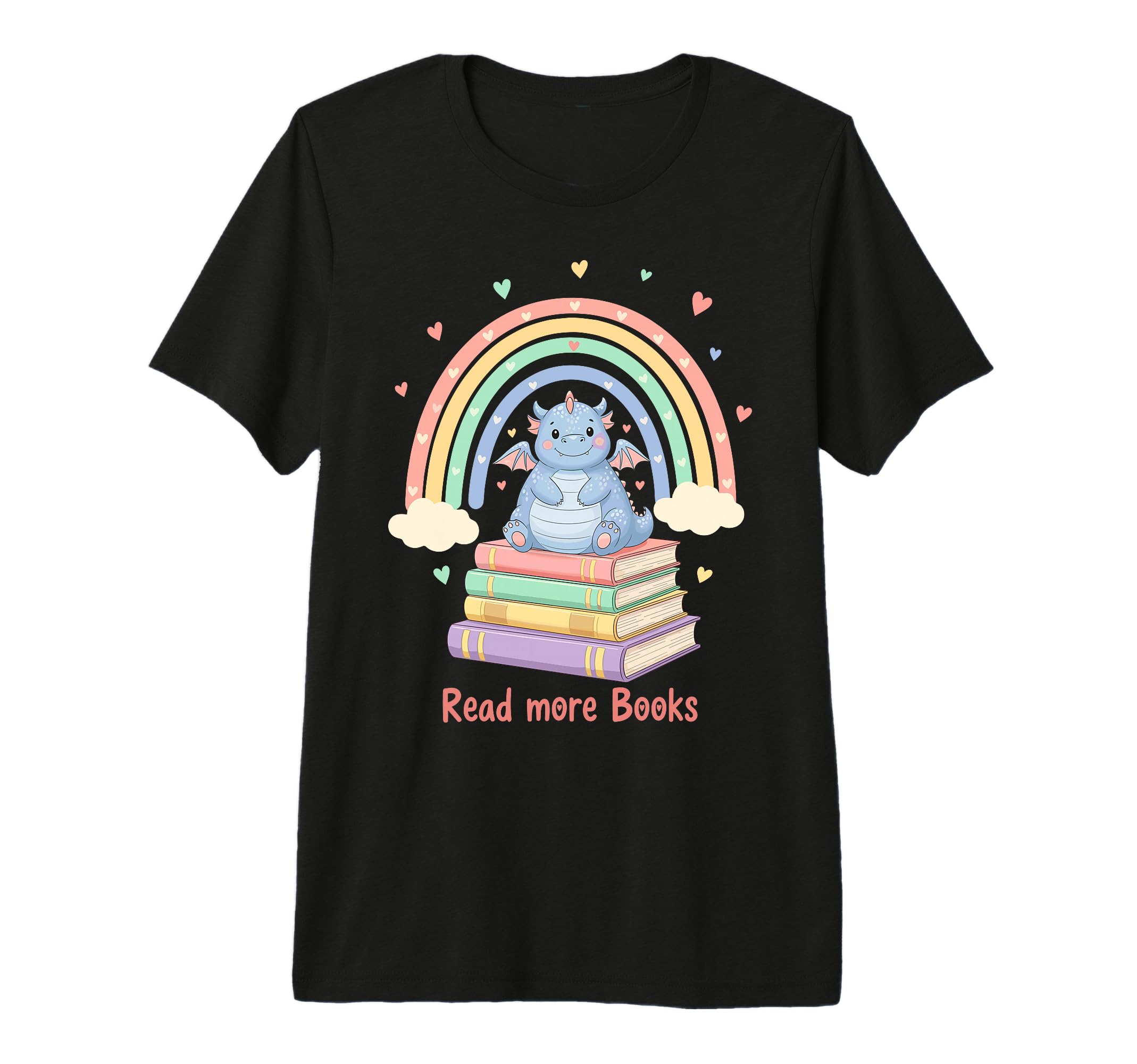 Read More Books Dragon Rainbow Reading T-Shirt - Novelty Apparel Unisex - T-Shirt, Sweatshirt, Hoodie