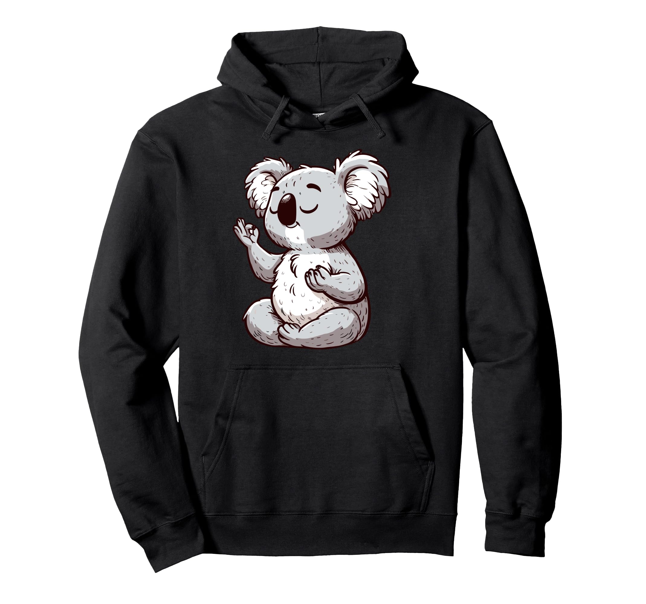 Meditation Koala Yoga Pose Relaxing Hoodie - Streetwear Style Men Women - T-Shirt, Sweatshirt, Hoodie