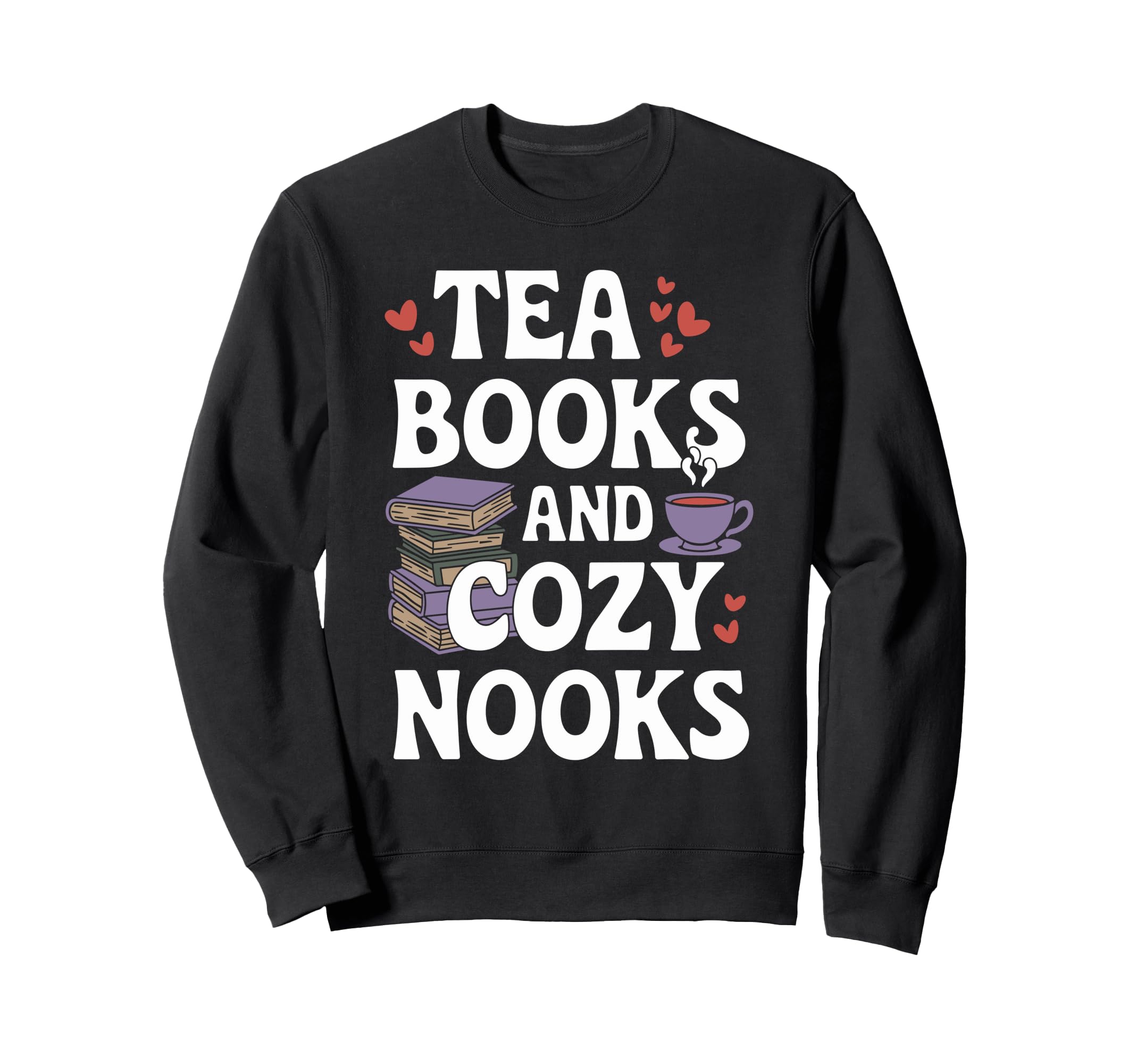 Tea And Literature Cozy Reading Nook Sweatshirt - Graphic Print Men Women - T-Shirt, Sweatshirt, Hoodie