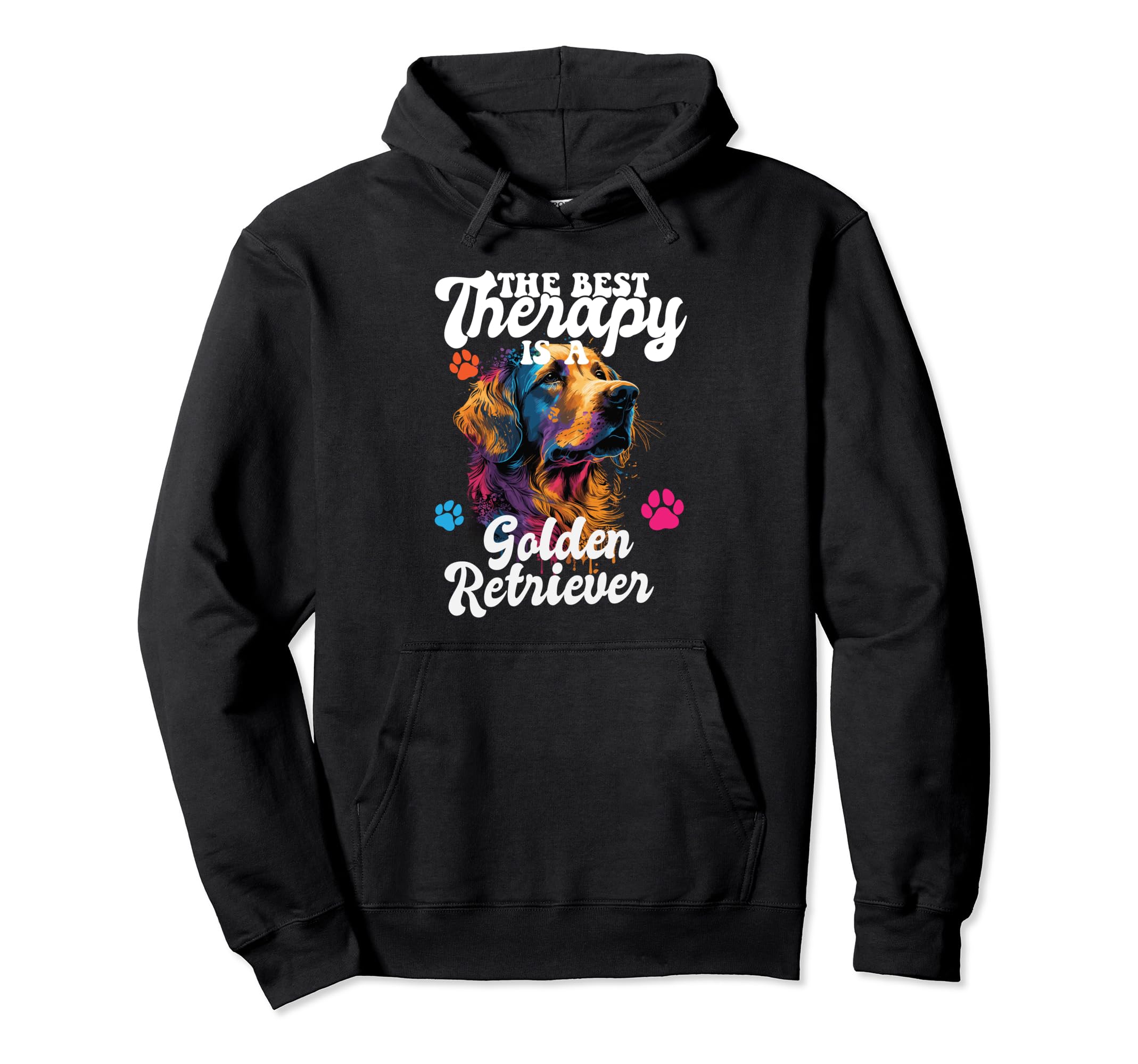 Best Therapy Is Golden Retriever Dog Hoodie - Trendy Graphic for Adults - T-Shirt, Sweatshirt, Hoodie
