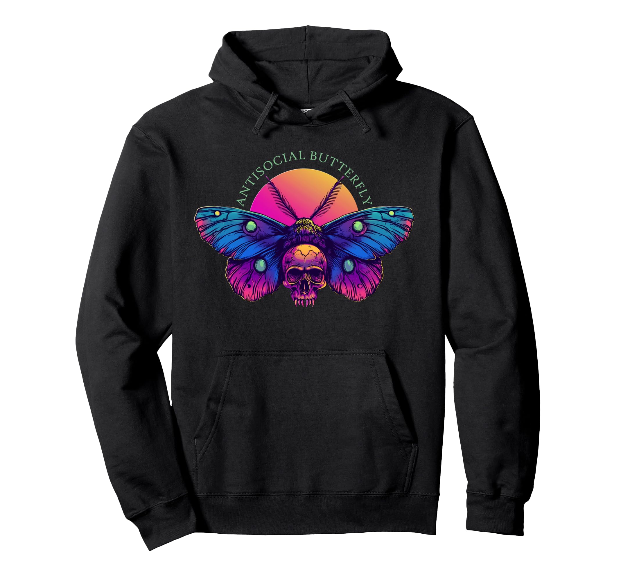 Antisocial Butterfly Hoodie - Casual Everyday Wear for Adults - T-Shirt, Sweatshirt, Hoodie