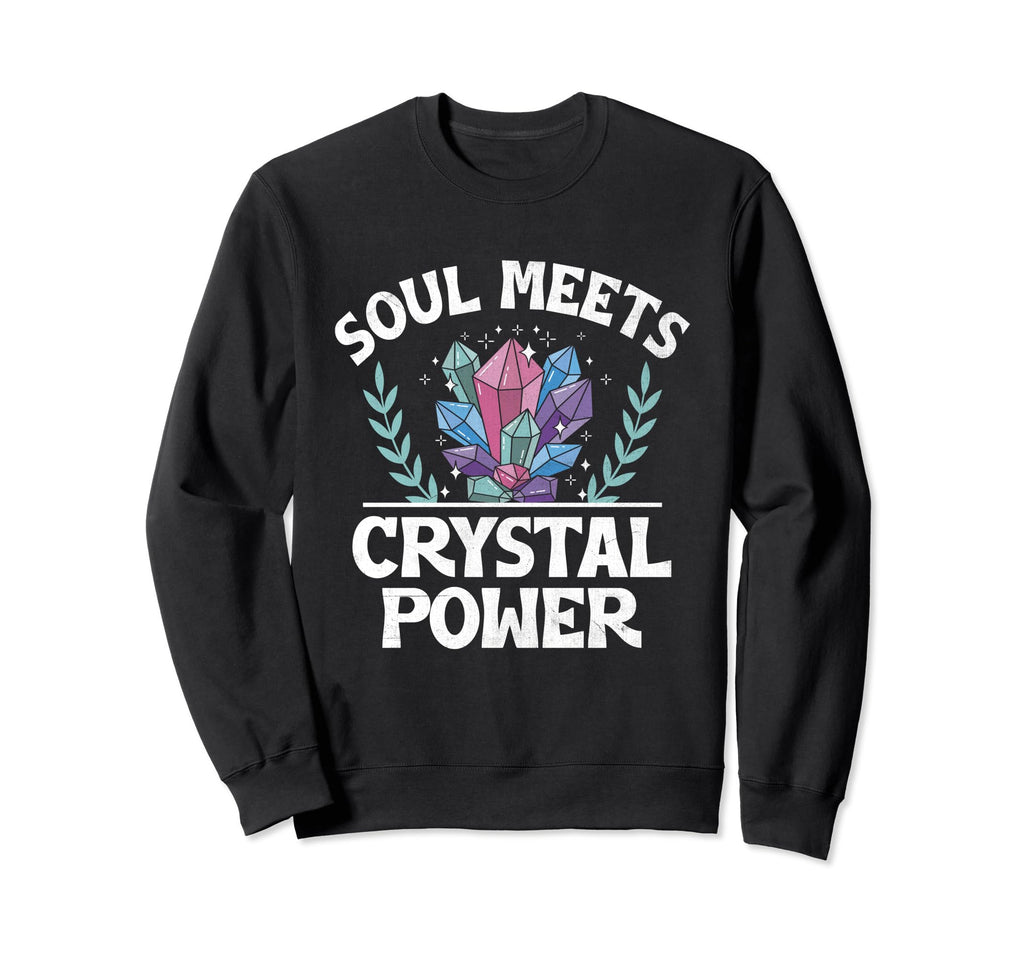 Spiritual Crystal Stones Healing Sweatshirt - Graphic Print for Adults - T-Shirt, Sweatshirt, Hoodie