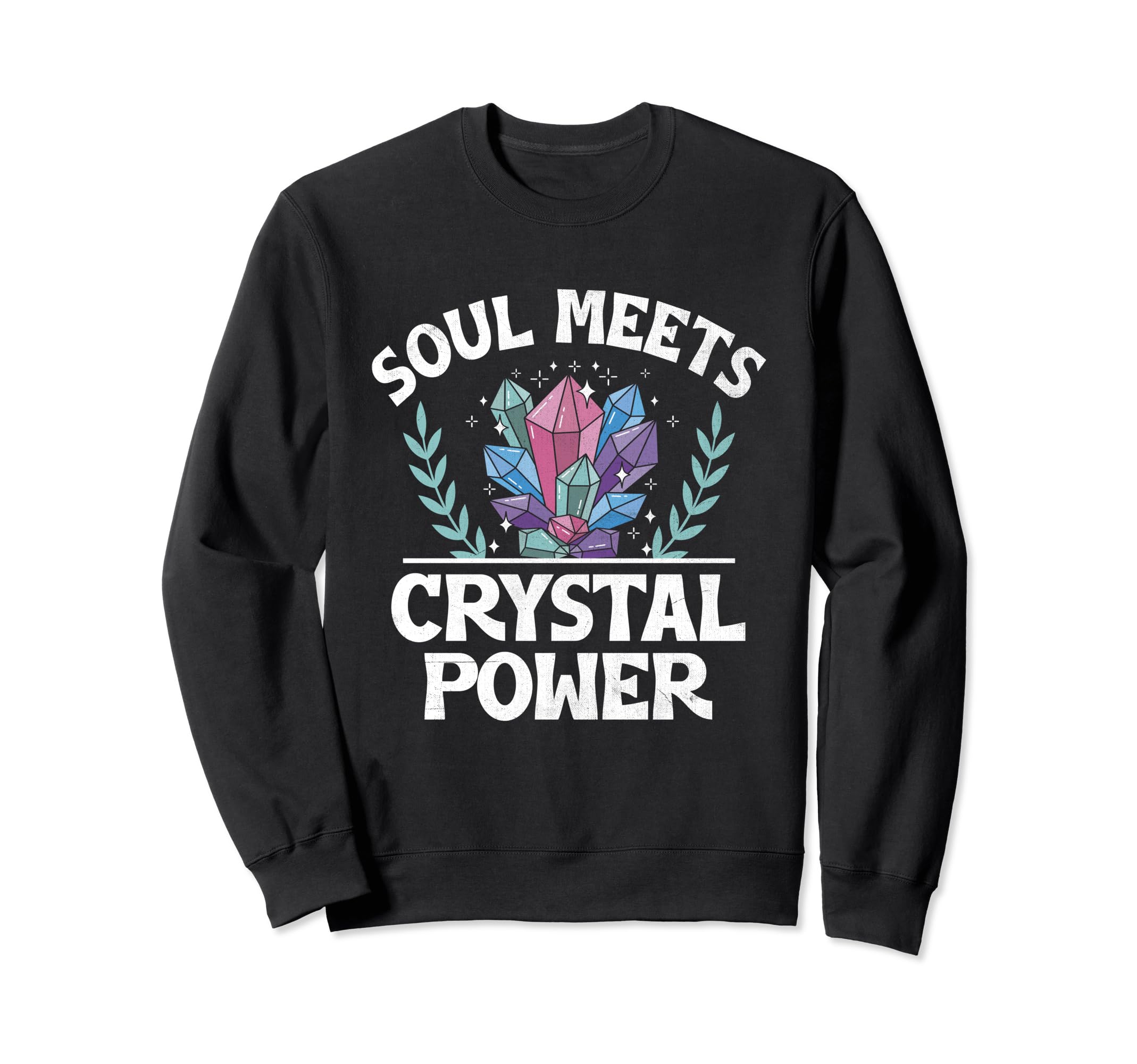 Spiritual Crystal Stones Healing Sweatshirt - Graphic Print for Adults - T-Shirt, Sweatshirt, Hoodie