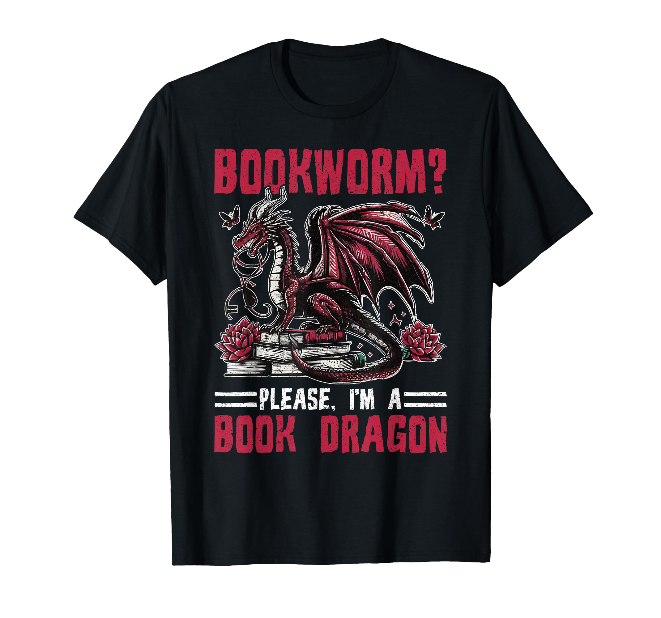 Dragon Bookworm Please Im Book Dragon T-Shirt - Aesthetic Graphic Men Women - T-Shirt, Sweatshirt, Hoodie