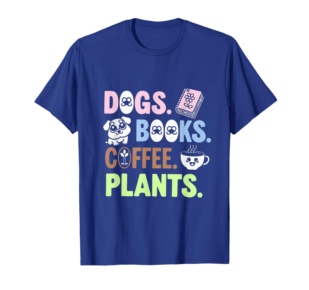 Funny Dogs Books Coffee Plant Lover T-Shirt - Graphic Print for Adults - T-Shirt, Sweatshirt, Hoodie